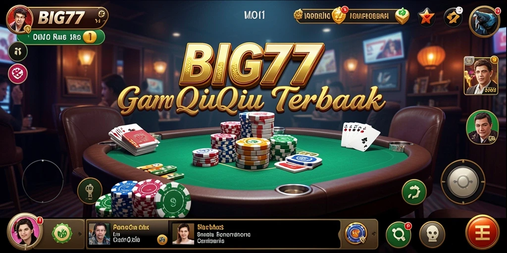 Tampilan gameplay seru QiuQiu dari BIG77 yang menarik.
