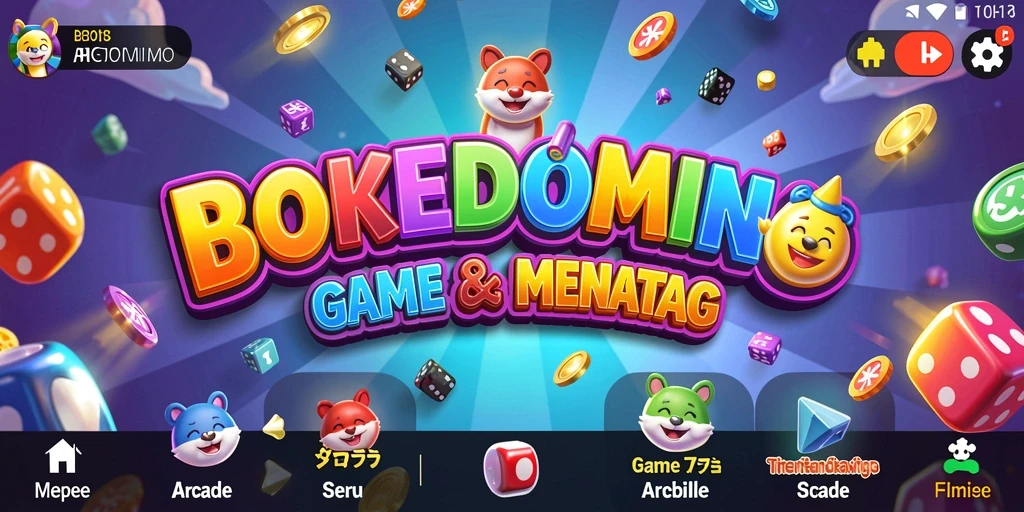 Screenshot gameplay BOKEDOMINO menampilkan aksi seru permainan Arcade.