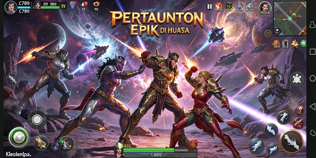 Screenshot aksi pertarungan seru dari gameplay C789.