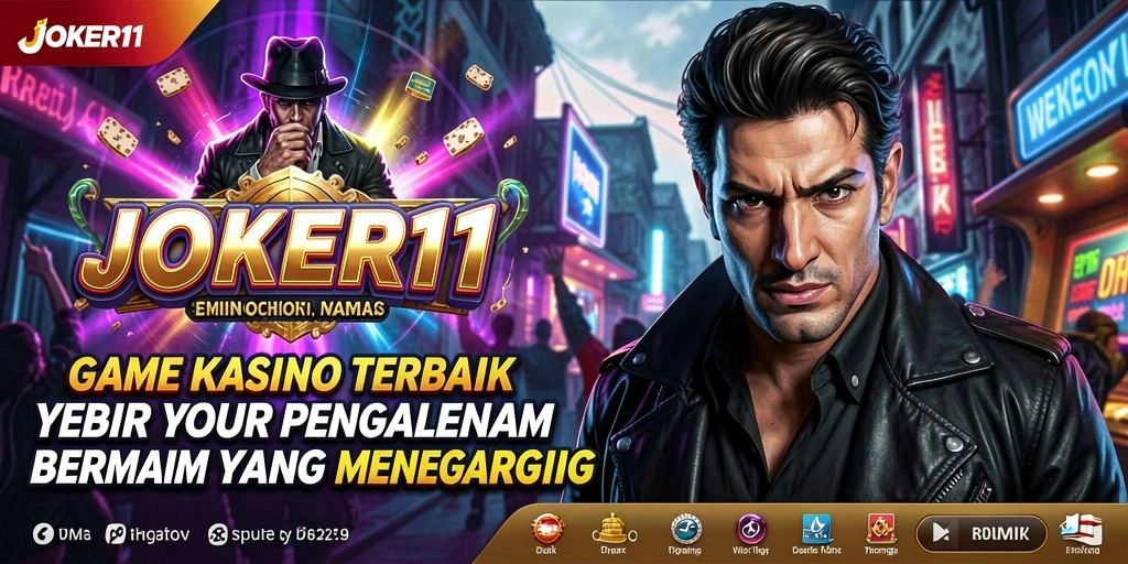 Screenshot utama JOKER11 menampilkan gameplay Kasino yang mendebarkan.