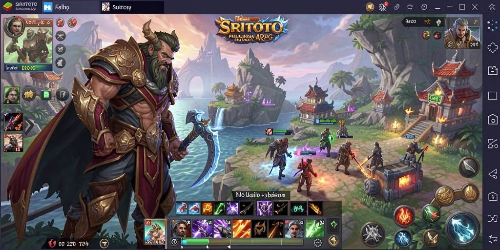 Tampilan gameplay <strong>SRITOTO</strong> yang menakjubkan dalam pertarungan epik.