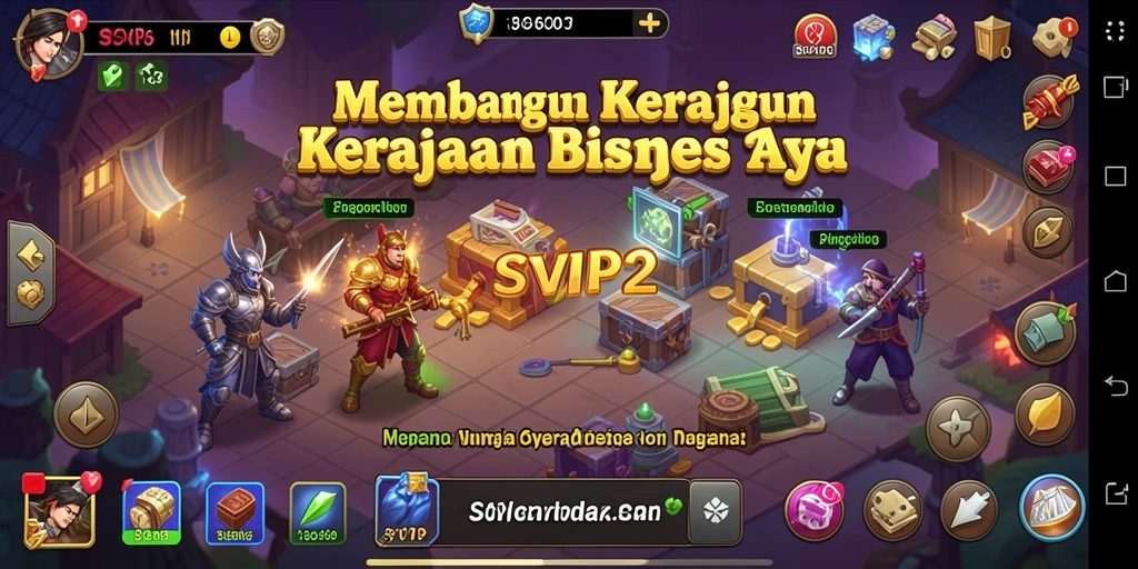 Screenshot gameplay SVIP2 menampilkan manajemen bisnis yang seru.