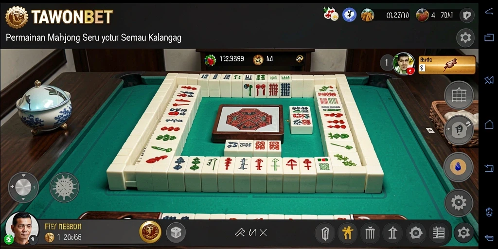 Tampilan gameplay seru TAWONBET Mahjong yang menarik.