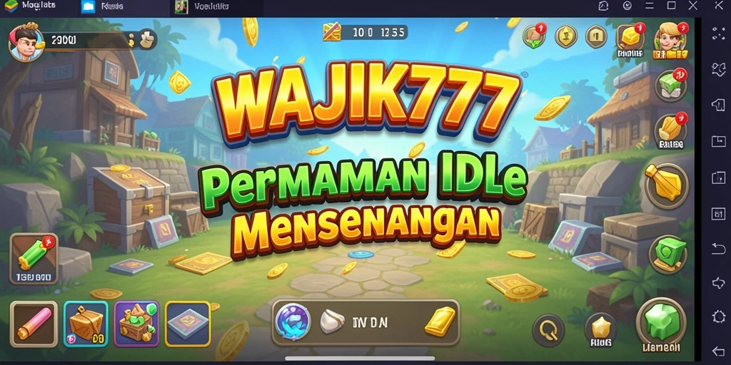 Screenshot gameplay WAJIK777 menunjukkan karakter lucu dan lingkungan yang colorful.